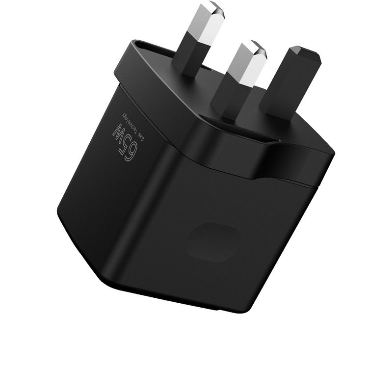 Porodo GaN Wall Charger with USB-C to USB-C Cable, Single USB-A & Dual USB-C Ports, 65W Power Delivery, Built-in Safeguards, Fast Charge Support, Multiple Device Charging, Digital Display - Black