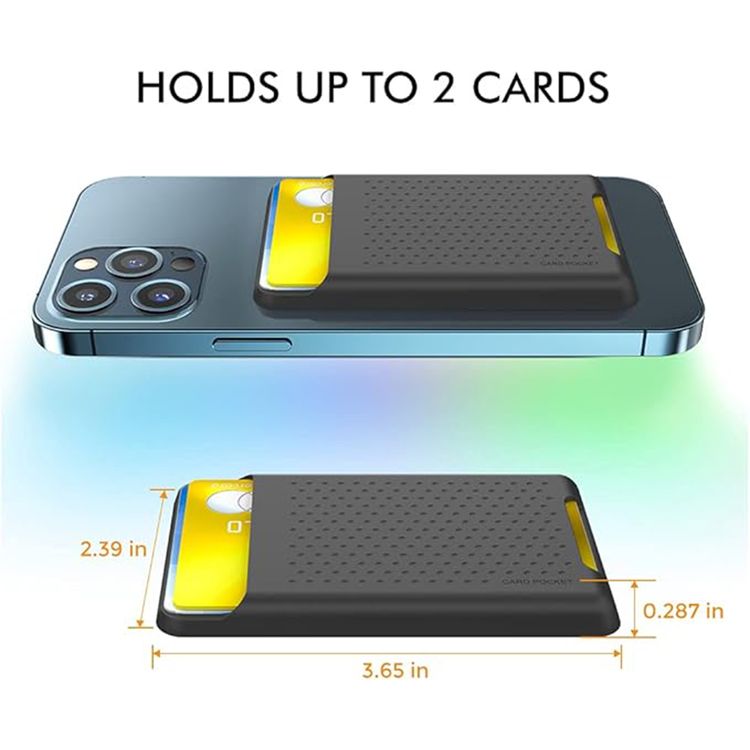 AhaStyle Shockproof Transparent TPU Case with Magnetic Multi Card Slot Wallet Compatible for iPhone 12 Pro Max (6.7") Scratch Resistance - Shock Absorption Back Cover - Black