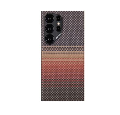 Pitaka MagEZ Case 4 for Samsung Galaxy S24 Series, MagSafe compatible, Made with Aerospace-Grade Aramid Fiber - Sunset