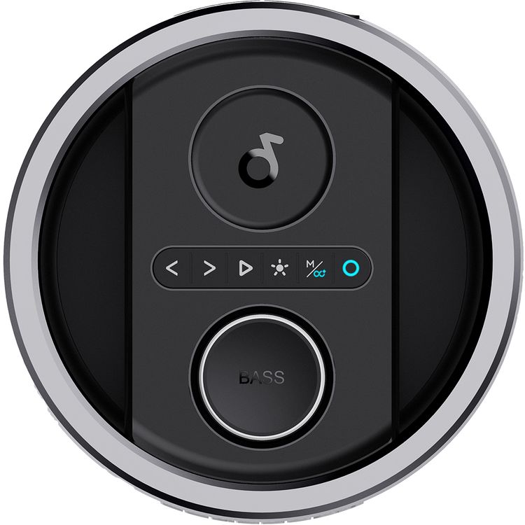 Porodo Tiesto Portable Karaoke Party Speaker with Bluetooth Version 5.3, 7000mAh Battery Capacity, 360° Surround Sound, IPX5 Water Resistance Level, 10m Transmission Range, Microphone Port, Power Bank Function, 10 Hours Charging Time, 10 Hours Play Time, RGB Lights, Grip Handle - Black