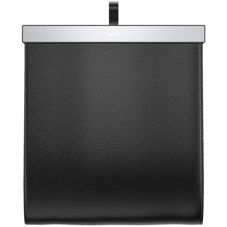 Baseus Large Garbage Bag for Back Seat of Cars, Magnetic Closure, Easy Attachment with Hooks, 5kg Maximum Weight Load, Waterproof and Leakproof - Black