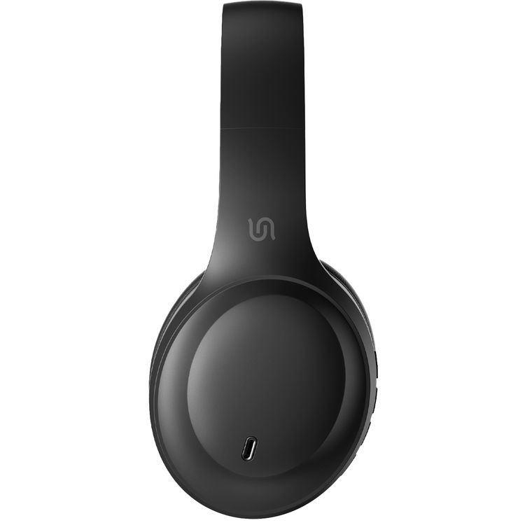  Porodo Soundtec Wireless Headphones with 400mAh Battery Capacity, 1.5 Hours Recharge Time, Up to 50 Hours Working Time, Type C Charging Port, Bluetooth V5.4 - Black