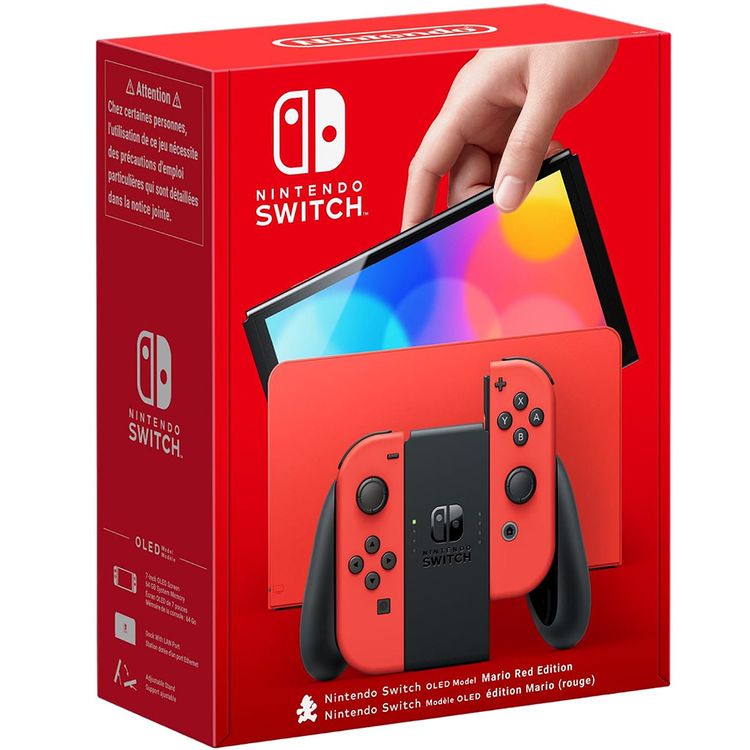 نينتندو سويتش OLED - وحدة تحكم إصدار ماريو ريد - أحمر