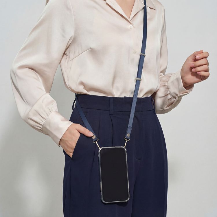 Green Lion Flexi Strap Crossbody Phone Lanyard with Magnetic Nylon Center Straps, Tangle-Free Strap, Hands-Free Convenience, Universal Phone Lanyard, Durable Nylon, Adjustable Length, Versatile Use, Quick-Adjust Slider - Blue