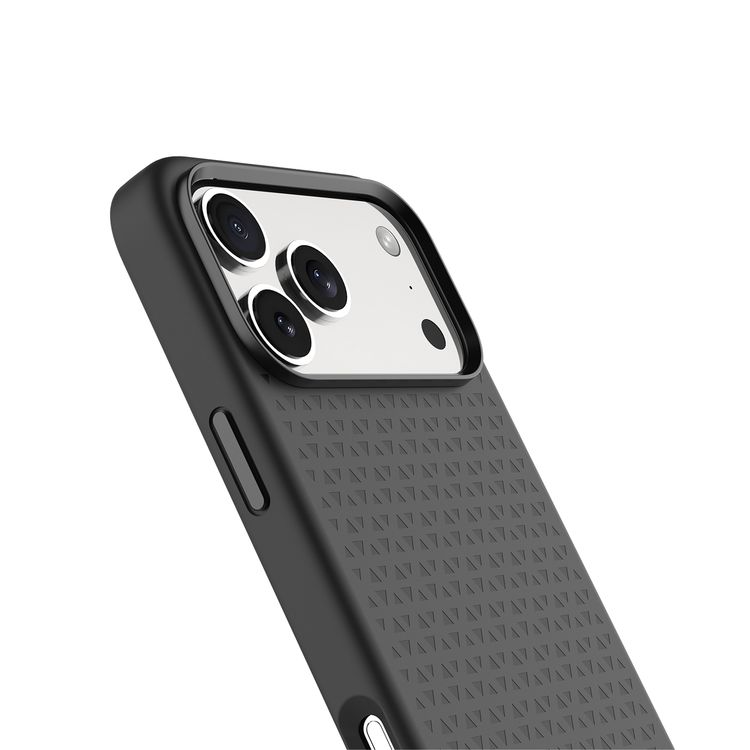 Levelo Fiora MagSafe Liquid Silicone Case for iPhone 17 Pro, Strong Magnets, Aluminum Alloy Frame for Camera & Buttons, Shock-Resistant Bumper, Premium Silicone Grip - Black
