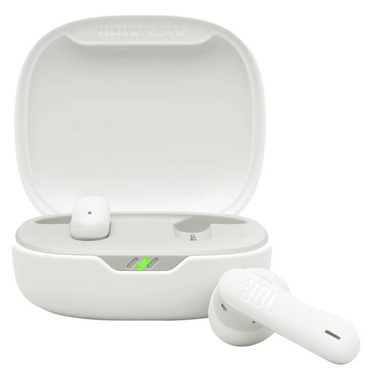 JBL Wave Flex 2 True Wireless Earbuds with Water and Dust Resistant, Multi-Point Connection, JBL Pure Bass Sound, JBL Headphones App - White