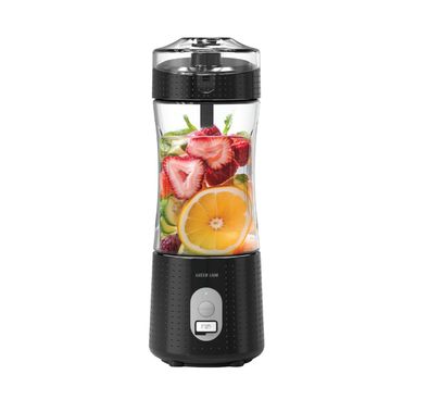 Green Lion Blend Mate Portable Juicer with 6 High-Powered Blades, BPA Free, Self Cleaning, PCTG Food Grade, 380mL Bottle Capacity, 1800 RPM Motor Speed - Black