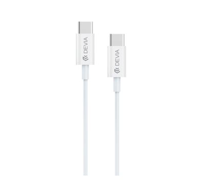 Devia Smart Series PD Cable for Type-C 1M 3A, Fast Charging & Effective Data Transmission & Data Synchronization, Made of  Thermoplastic elastomers (TPE)  - White