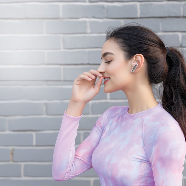 Porodo Soundtec Popwave True Wireless Earbuds with Up to 4 Hours of Playtime, 10m Transmission Distance, Bluetooth Version 5.4, 360° Omnidirectional Microphone - Pink