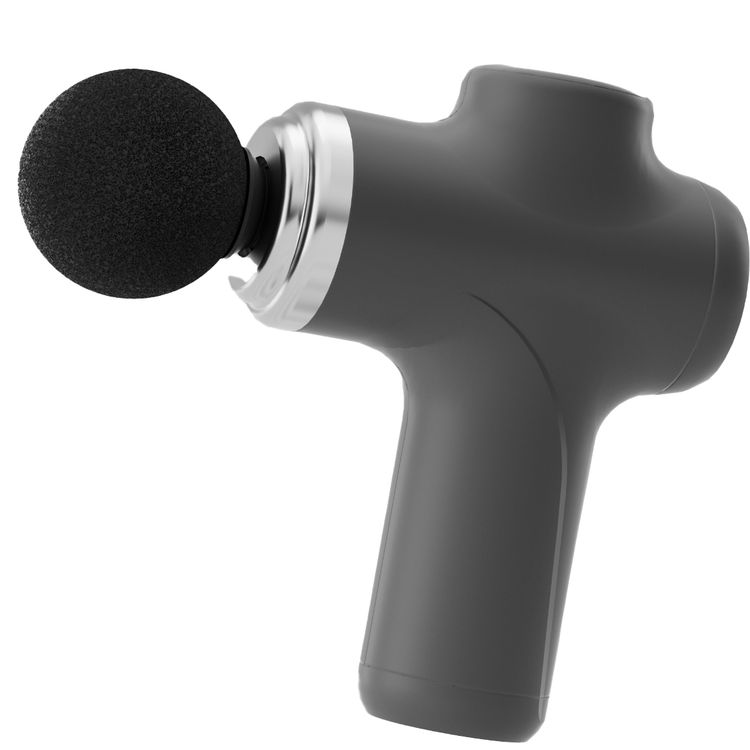 Porodo Lifestyle Precision Handheld Massager with 4 Interchangeable Heads, Up to 120 Minutes Working Time, 2 Hours Charging Time, Type-C Charging Port, 1500 mAh Battery Capacity, 15 W Rated Power, 6 Intensity Levels - Gray