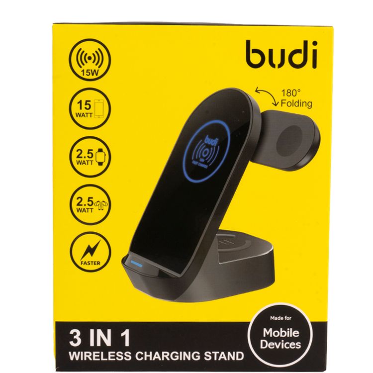 Budi 3 in 1 Wireless Charging Stand