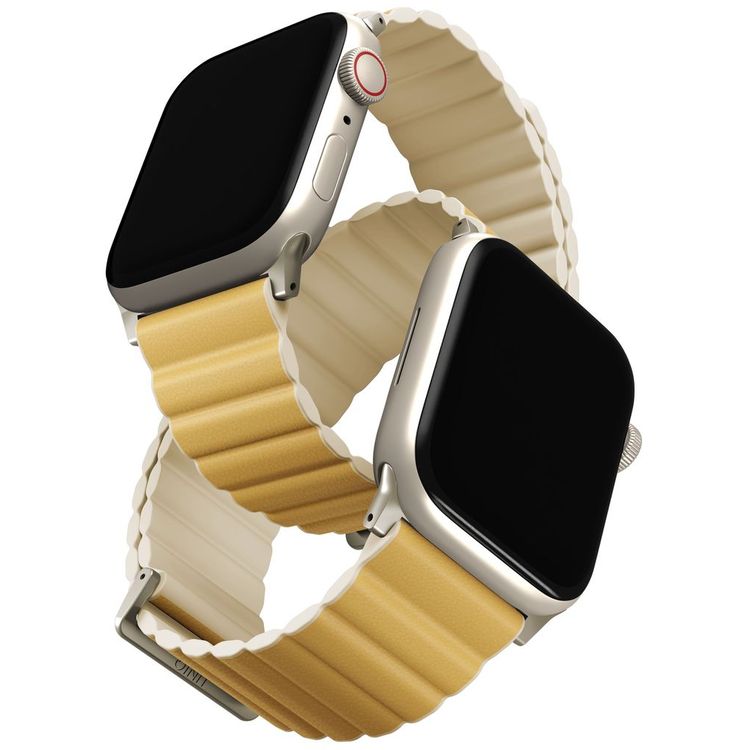 Uniq Revix Premium Edition Reversible Magnetic Strap for Apple Watch - Canary Yellow/Ivory