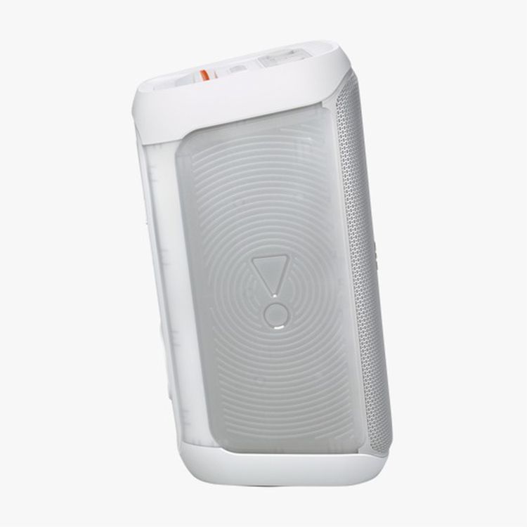 JBL PartyBox Club 120 Bluetooth Speaker, 12 Hours Play Time, Futuristic Lightshow, Foldable Handle, Splash Proof, Dual Mic & Guitar Inputs, Bluetooth Version 5.3 - White