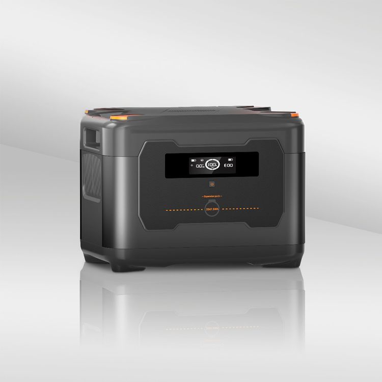 Porodo 2400W Forcebase Portable Expansion Battery for PDX2400EPBK Power Station with High Capacity Pwower, Versatile Compatibility, Convenient Carry Handle, Built-In Safeguards - Black