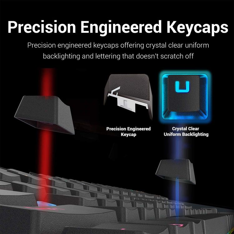 Redragon K551RGB Mechanical Gaming Keyboard with RGB Backlit | Full Numeric Keypad Wired Mechanical Keyboard