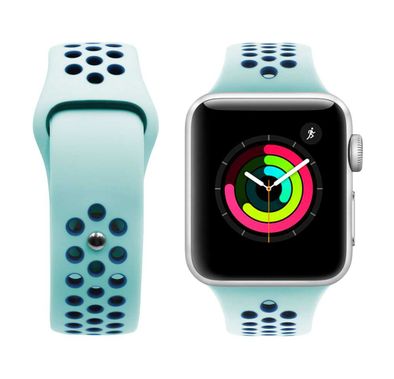 Porodo Nike Watch Band Compatible for Apple Watch 40mm / 38mm - Light Blue/Dark Blue