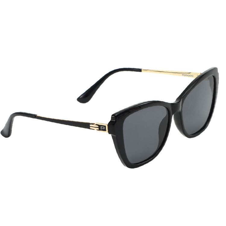 نظارات بورودو لايفستايل فيريرا ذات العدسات المستقطبة مع حماية UV400، وجوانب مصنوعة من الفولاذ المقاوم للصدأ المرن، وعدسات مقاومة للخدش، وإطار كبير على شكل عين القطة، وعدسات مستقطبة ملونة، وبنية مقاومة للتشويه - أسود