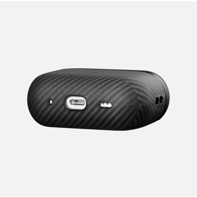 علبة Pitaka MagEZ Airpods | أسود / رمادي حك