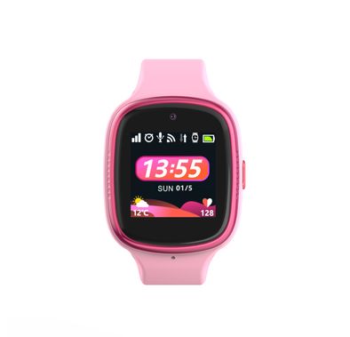 Porodo Kids 4G Smartwatch with Video Calling, 2 MP Camera, IP65 Water Resistant, iOS & Android Compatibility, 800mAh Battery - Pink