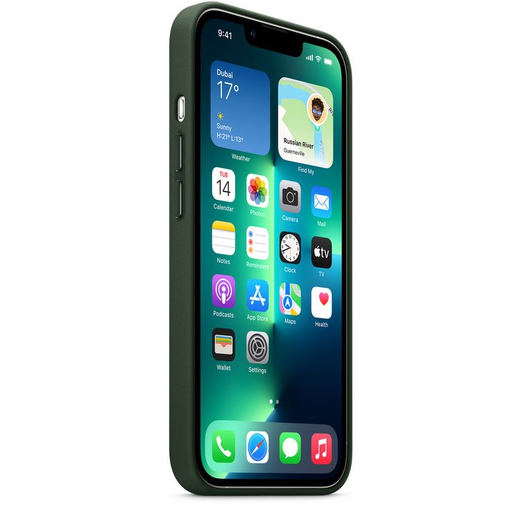 Apple Leather Case with MagSafe Compatible for iPhone 13 Pro (6.1") - Sequoia Green