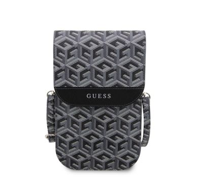 Guess Gcube Stripe Wallet Bag - Black