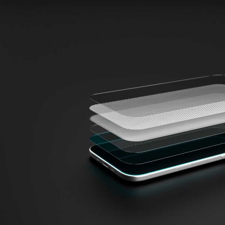 حامي الشاشة Levelo EdgePro 9H مع أداة تطبيق لجهاز iPhone 16 Pro Max، بطبقة طلاء زيتية، زجاج فائق المقاومة بدرجة 9H، طلاء نانو مقاوم للبصمات، حماية من السقوط - شفاف