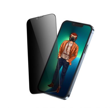 غرين ليون واقي شاشة زجاجي مستدير للخصوصية  متوافق مع ايفون 13 برو (6.1) من الزجاج المقوى المضاد لاختلاس النظر - أسود