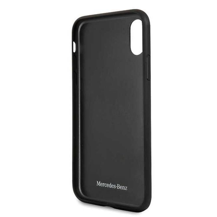 Mercedes-Benz New Organic I Genuine Leather Hard Case for iPhone X - Black