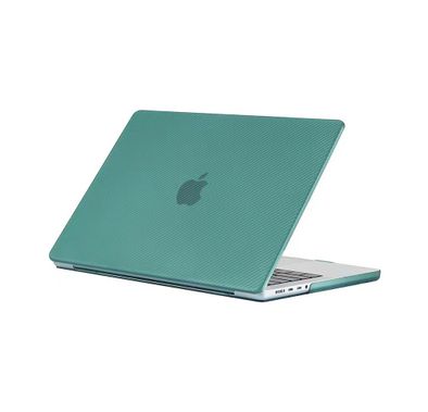 Green Lion Carbon Fiber Grain Hard Shell Case for MacBook Air 13" with Anti-Scratch, 360° Full Protection, Lightweight & Thin - Green