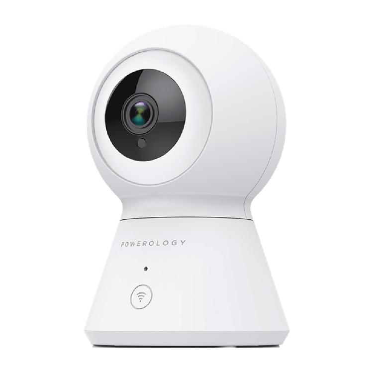 Powerology Wi-Fi Smart Home Camera 1080 Full HD 355° Horizontal and 110° Vertical Movement with Embedded Mic & Speaker, Motion Detection Sensor, Two-Way Audio Talk ( CCTV )