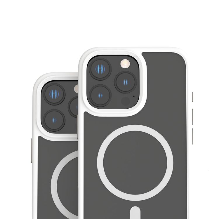 Levelo MagSafe Matte Solo Case for iPhone 16 Pro Max with Impact-Resistant Corners, 3H Scratch Resistance, Matte TPU Bumper, Lightweight & Hybrid Design - White