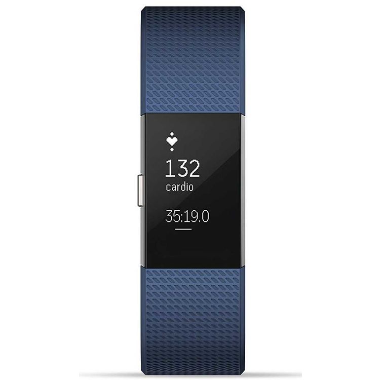 Fitbit Charge 2 Fitness Wristband with Heart Rate Tracker - Blue ( L )