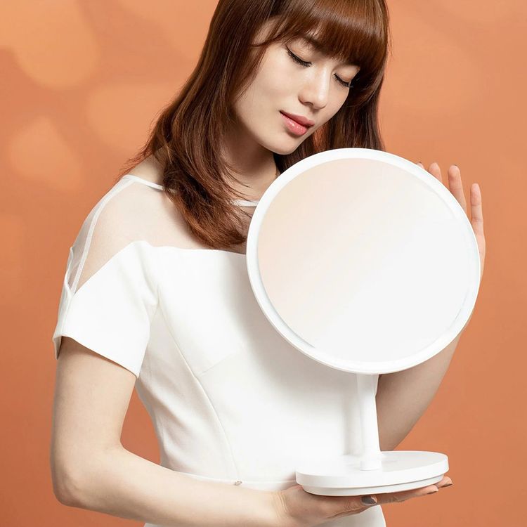 Jordan & Judy LED Makeup Mirror (NV535) with 4200mAh Battery capacity, ABS plastic Body material, 9 Inch High-Resolution Large Mirror - White