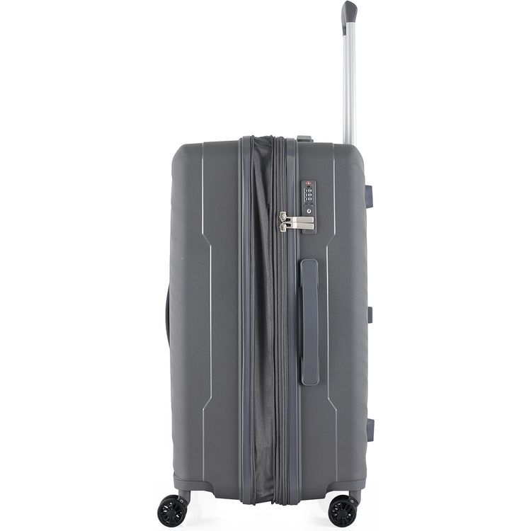 H.T Luggage Bag, Hard Case Polypropylene (PP) Material - Medium/Gray