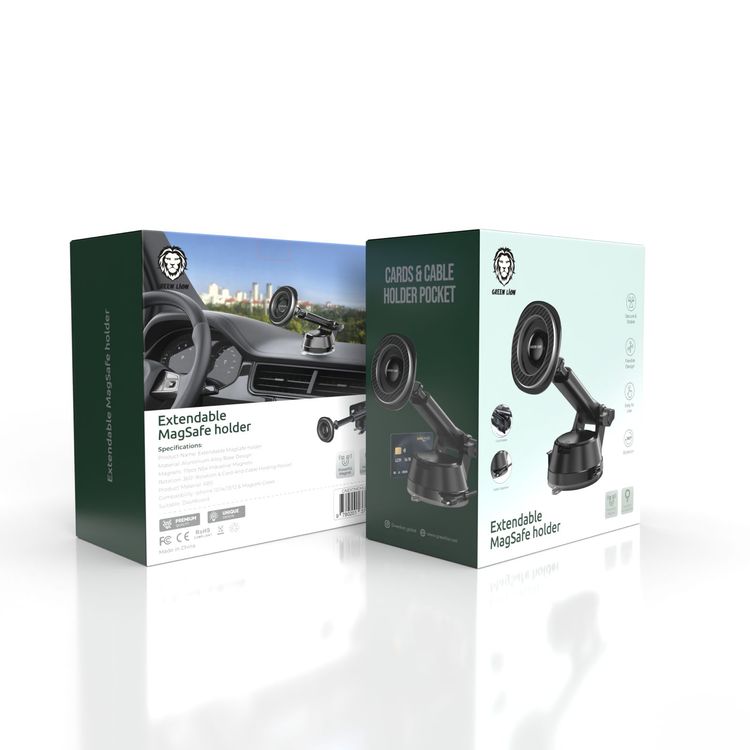 Green Lion Extendable MagSafe Holder - Black