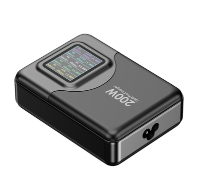 Powerology 200W GaN Charging Terminal Simultaneous Fast-Charging for Multiple Devices - Black