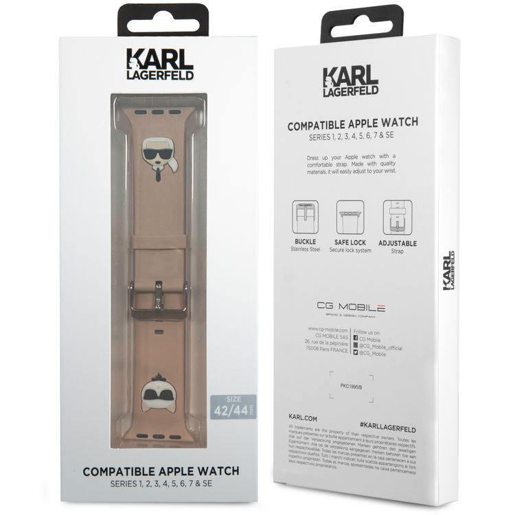 Karl Lagerfeld Strap Silicone Karl & Choupette Head Logo-Pink