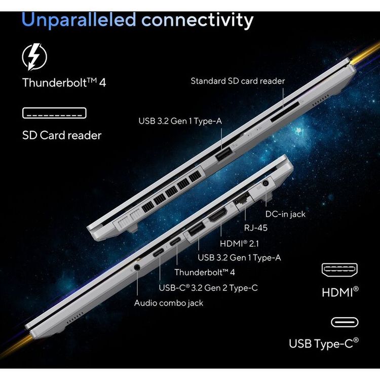 لاب توب ASUS Vivobook Pro 15 OLED - Intel Core Ultra 9-185H، ذاكرة وصول عشوائي 16 جيجابايت، 1 تيرابايت SSD، NVIDIA GeForce RTX 4050 6GB، شاشة 15.6 بوصة 3K OLED، Windows 11 Home - رمادي إيرل