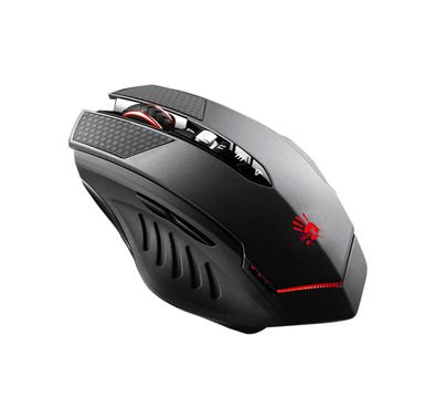 Bloody RT7 Wireless Gaming Mouse, Armor Boot, Gaming Precision(4000 CPI), Wireless Guard 5 Technology, Ergonomic Design,Extreme Core 4, Rechargeable - Black