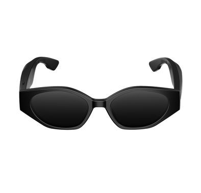 نظارات بورودو تيفورا الذكية الصوتية مع 4 ساعات من وقت العمل، حماية عدسة UV400، جودة صوت استريو، تصميم خفيف الوزن، صوت مفتوح الأذن، مسافة نقل 10 أمتار - أسود