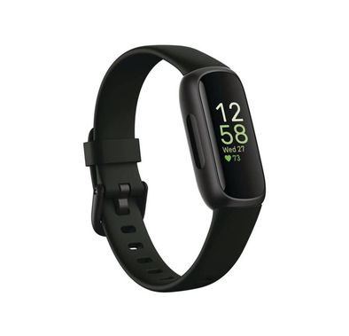 سوار اللياقة البدنية فيتبيت إنسباير 3 مع متتبع معدل ضربات القلب - أسود/أسود