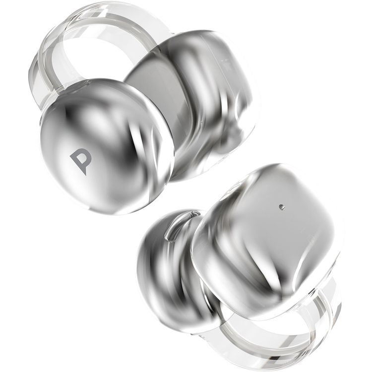 Powerology Savai Open-Ear Clip-On Earbuds with Omnidirectional Microphone, 5.5 Hours Play Time, 300mAh Battery Case Capacity, Bluetooth Version 5.4, 3.5 Hours Talk Time, 10m Transmission Range, Smart Touch Control, Voice Assistant, Ergonomic Fit, Ultra-Lightweight Design - White