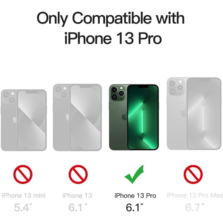 Green Lion Matte MagSafe Case for iPhone 13 Pro ( 6.1" ), Durable, Non-Yellowing, Magnetic precision, Metallic Camera Frame - Green