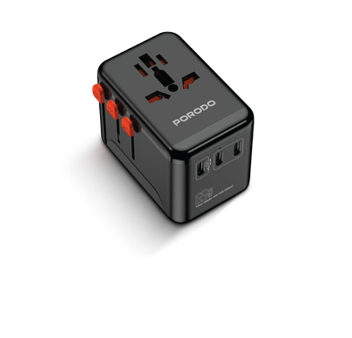 Porodo 5Gbps USB Hub Universal Travel Adapter with 65W Ga...