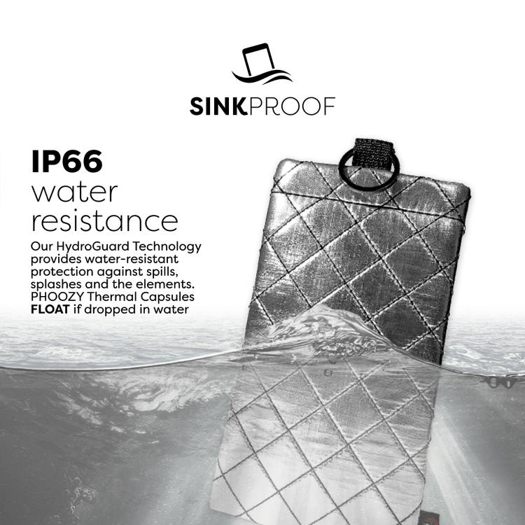 Phoozy Apollo II Series AntiMicrobial Thermal Mobile Phone Case Capsule, Shock & Drop Protection Cover, Insulated Ultra-Slim Germ, Extends Battery Life - Silver