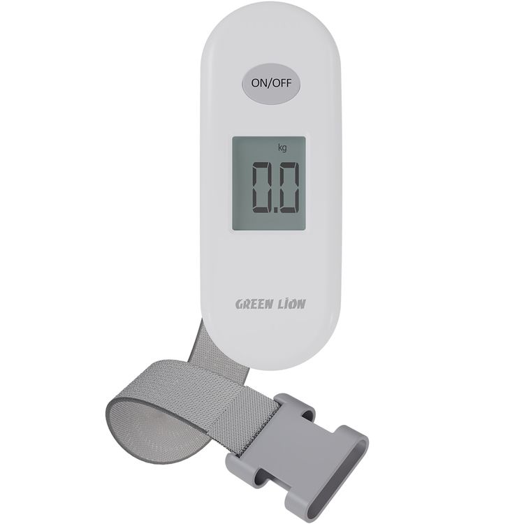 Green Lion Weight Mate Digital Luggage Scale with Overload & Low Battery Indicator, 60s Auto Shut Off, Tare Function, Digital Display, 40kg Capacity & 100g Division - Gray
