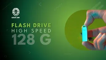 128GB Flash Drive | Green Lion | Silver (GNUSBFD128SL)