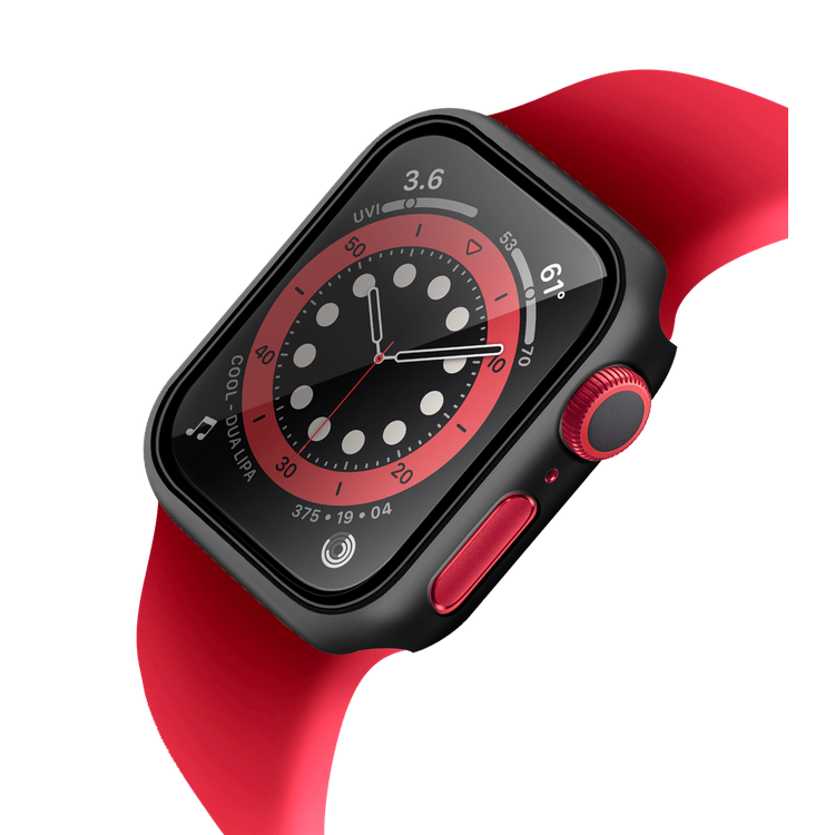 Viva Madrid Fino Screen Protector Case Compatible for Apple Watch, Full Protective Bumper Cover Case, Shock Absorbent & Anti-Scratch Replacement Case Compatible with 42/44mm - Black