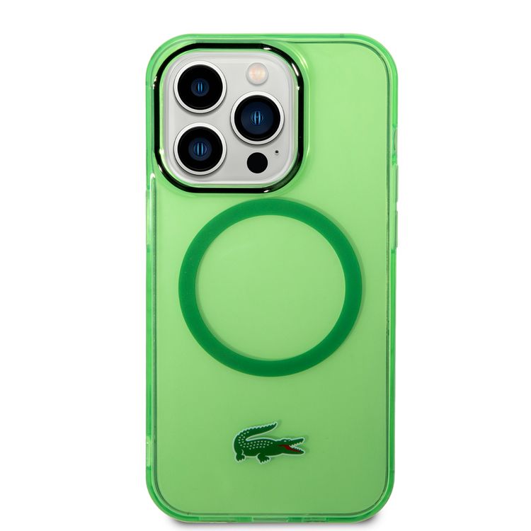 Lacoste HC MagSafe Transparent Case for iPhone 15 Series  - Green - iPhone 15 Pro Max