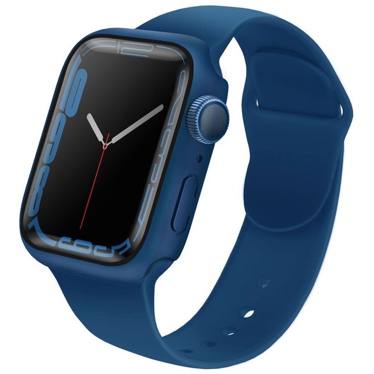Uniq Legion Case with 9H Tempered Glass Screen Protection for Apple Watch - Cobalt - 45 MM